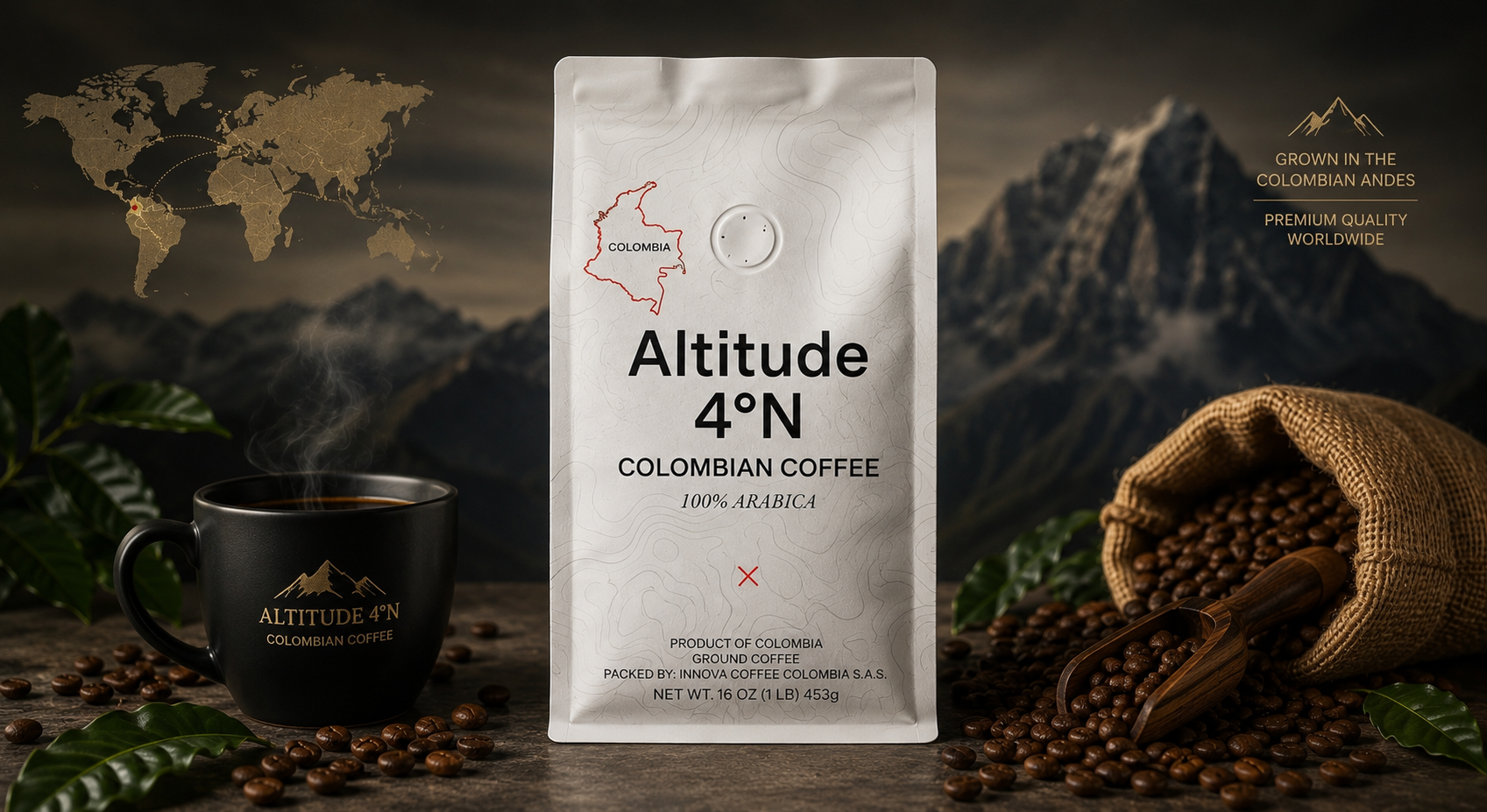 Altitude 4°N